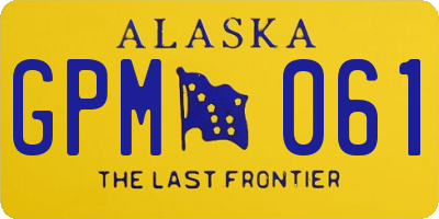 AK license plate GPM061