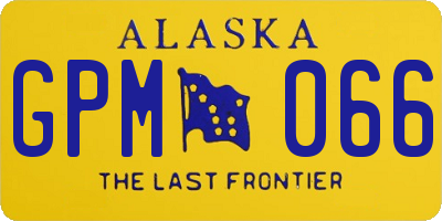 AK license plate GPM066