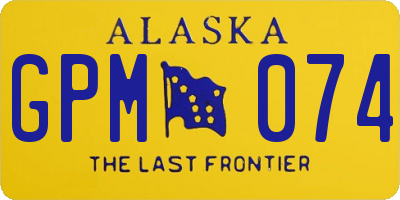 AK license plate GPM074