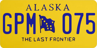 AK license plate GPM075