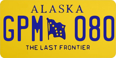 AK license plate GPM080