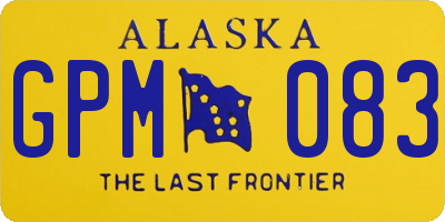 AK license plate GPM083