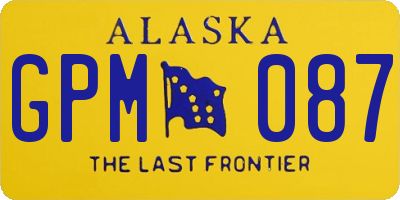 AK license plate GPM087