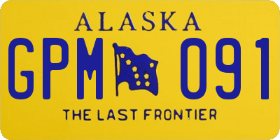 AK license plate GPM091