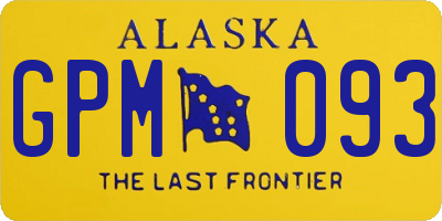 AK license plate GPM093