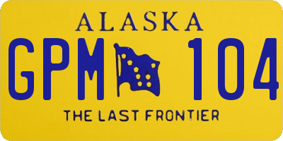 AK license plate GPM104