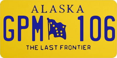 AK license plate GPM106