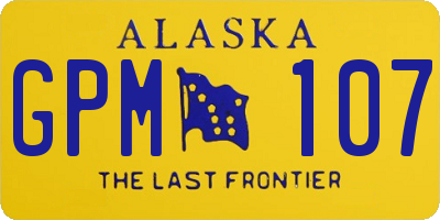 AK license plate GPM107