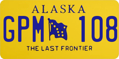 AK license plate GPM108