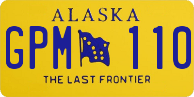 AK license plate GPM110