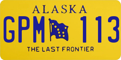 AK license plate GPM113