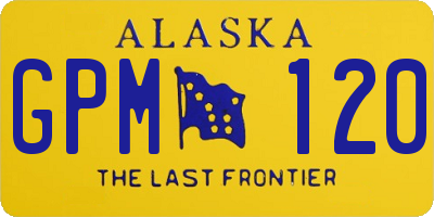 AK license plate GPM120