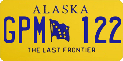AK license plate GPM122