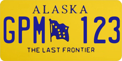 AK license plate GPM123