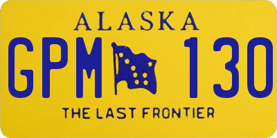 AK license plate GPM130