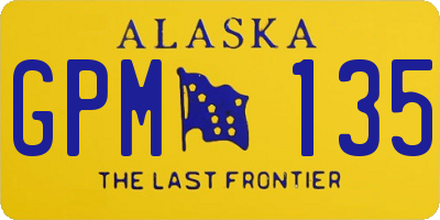 AK license plate GPM135