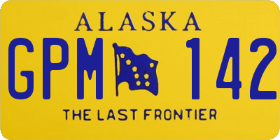 AK license plate GPM142