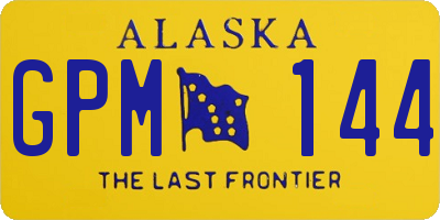 AK license plate GPM144
