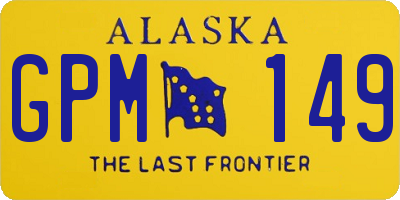 AK license plate GPM149