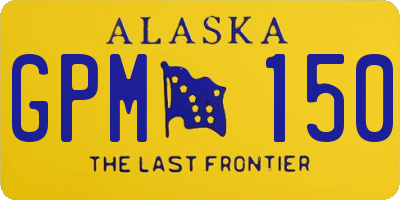AK license plate GPM150