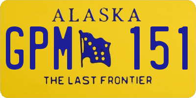 AK license plate GPM151