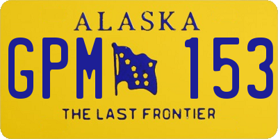 AK license plate GPM153