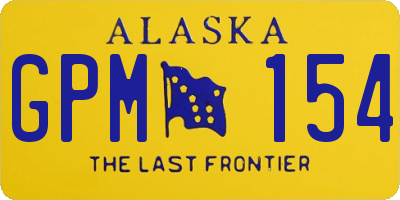 AK license plate GPM154