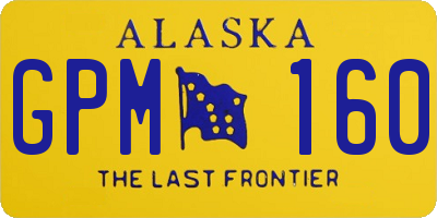 AK license plate GPM160