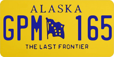 AK license plate GPM165