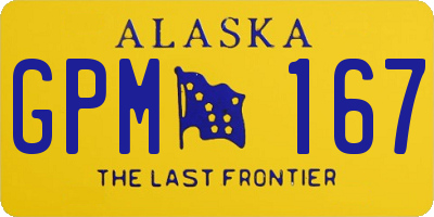 AK license plate GPM167