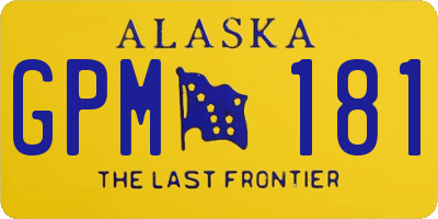 AK license plate GPM181