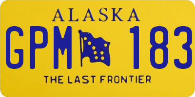 AK license plate GPM183
