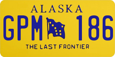 AK license plate GPM186