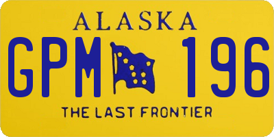 AK license plate GPM196