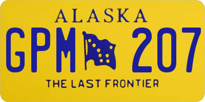 AK license plate GPM207