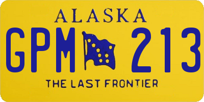 AK license plate GPM213