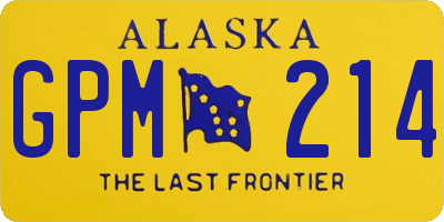 AK license plate GPM214