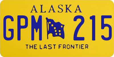 AK license plate GPM215