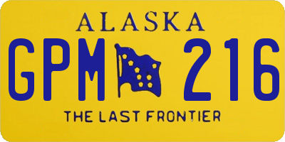 AK license plate GPM216