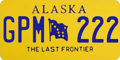AK license plate GPM222