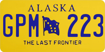 AK license plate GPM223