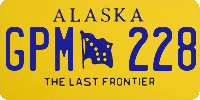 AK license plate GPM228