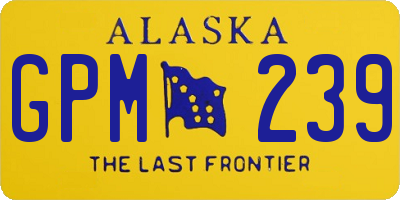 AK license plate GPM239