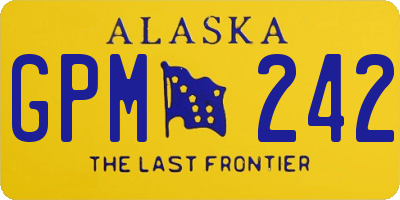 AK license plate GPM242