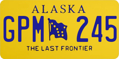 AK license plate GPM245