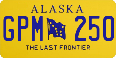 AK license plate GPM250
