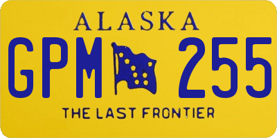 AK license plate GPM255