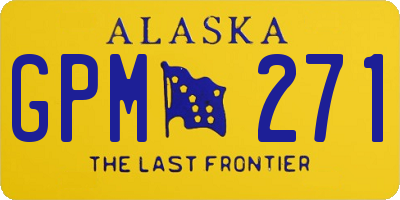 AK license plate GPM271