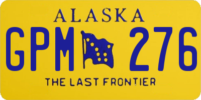 AK license plate GPM276