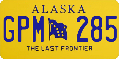 AK license plate GPM285